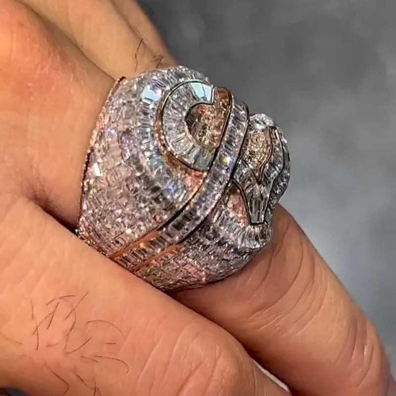 Vintage Luxury Baguette Emerald Cut Handmade Men's Ring