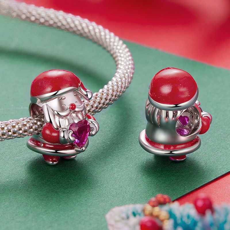 Christmas Themed 925 Sterling Silver Charms for Bracelets & Necklace