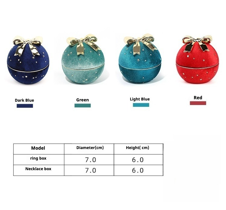 Romantic Spherical Bow-knot Jewelry Box for Ring and Necklace