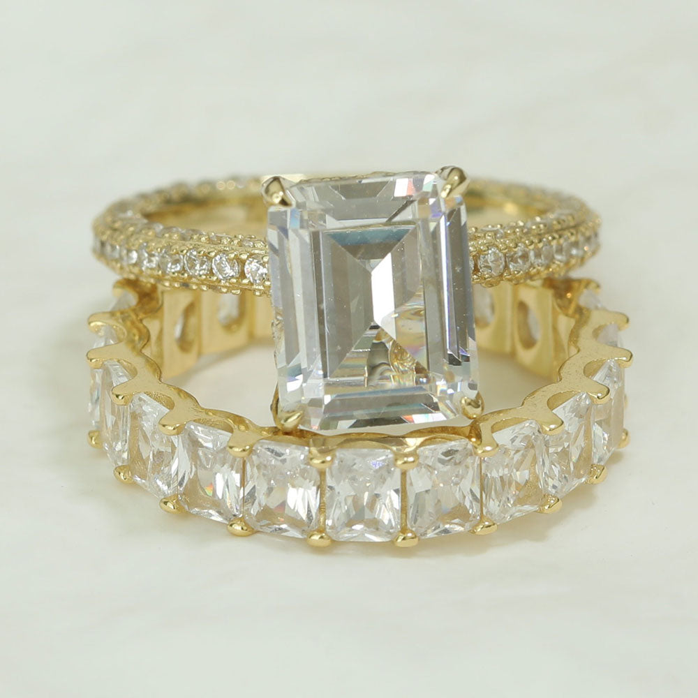 Emerald Cut Bridal Set