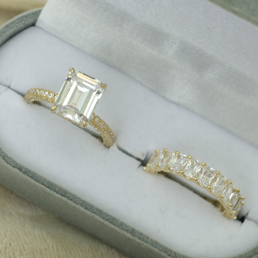 Emerald Cut Bridal Set