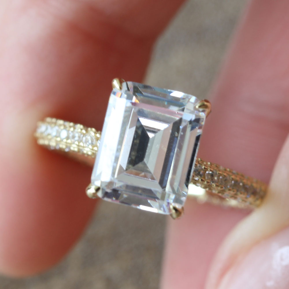 Emerald Cut Bridal Set