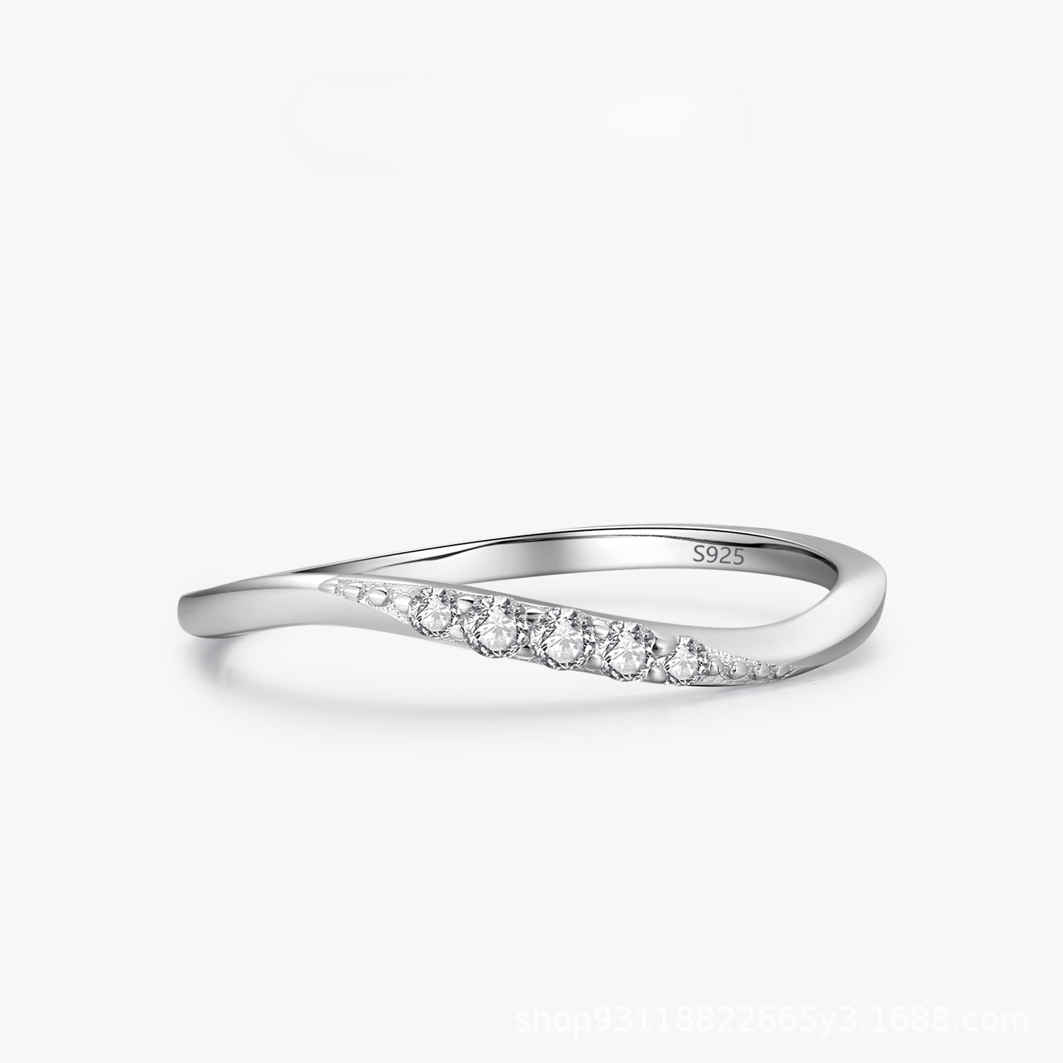 Simple Wave Design Sterling Silver Band
