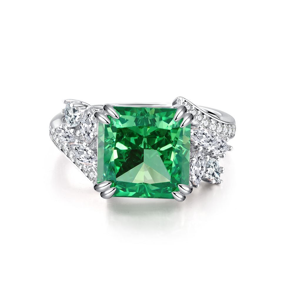 Green Collection Engagement Ring in Sterling Silver
