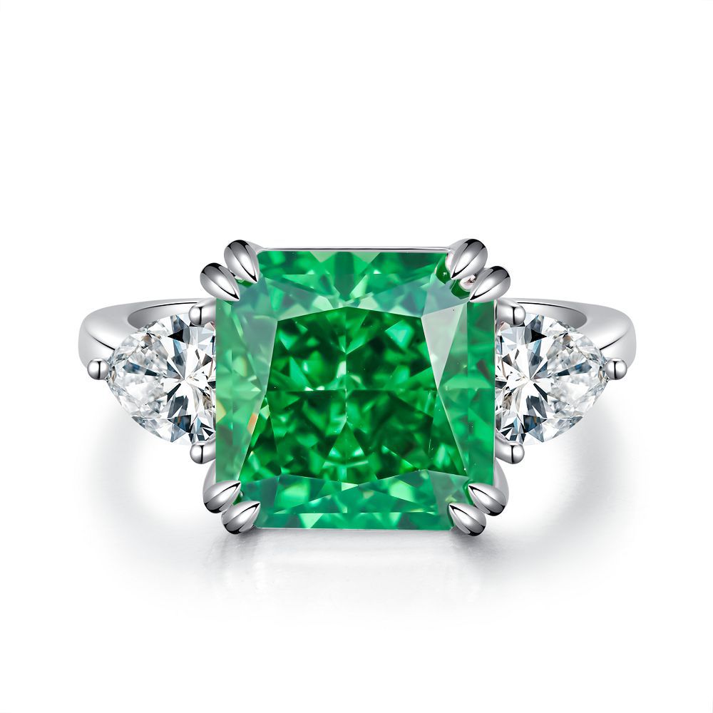 Green Collection Engagement Ring in Sterling Silver