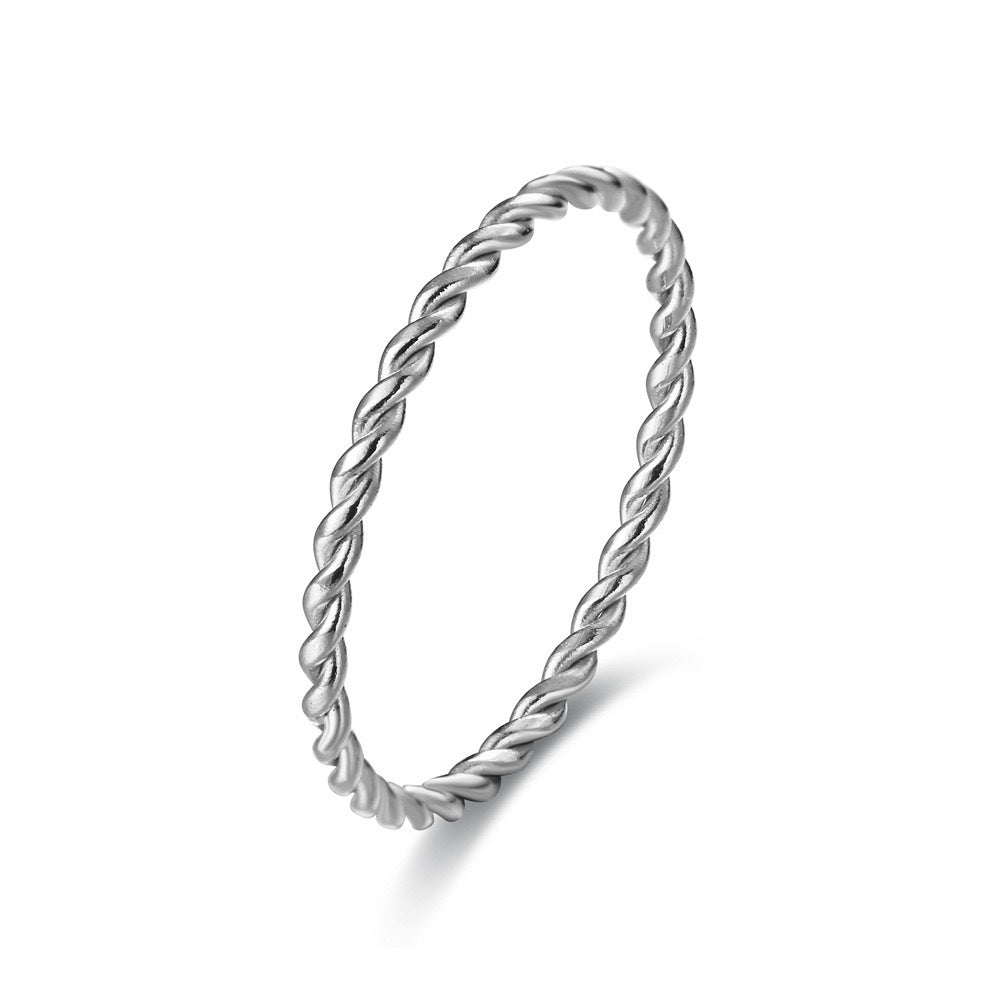 Vintage Rope Style Sterling Silver Band