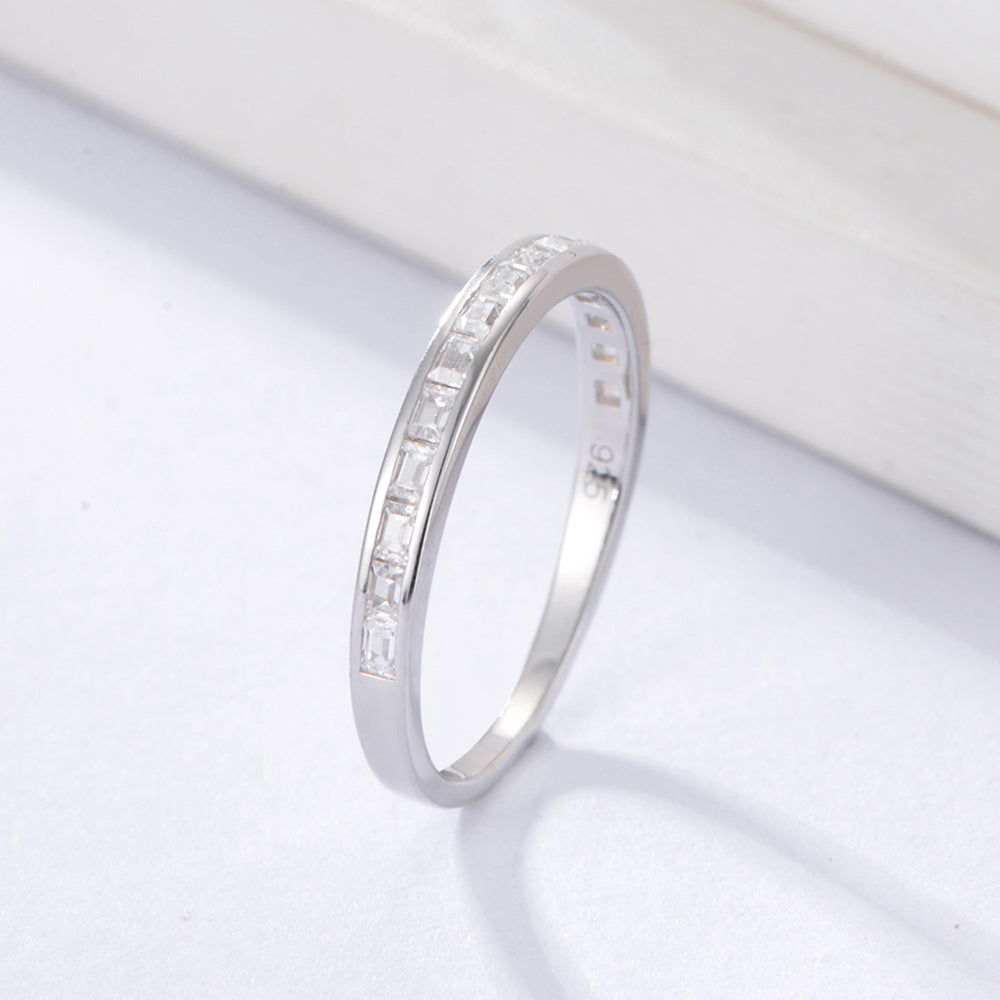 Simple Geometric Sterling Silver Band
