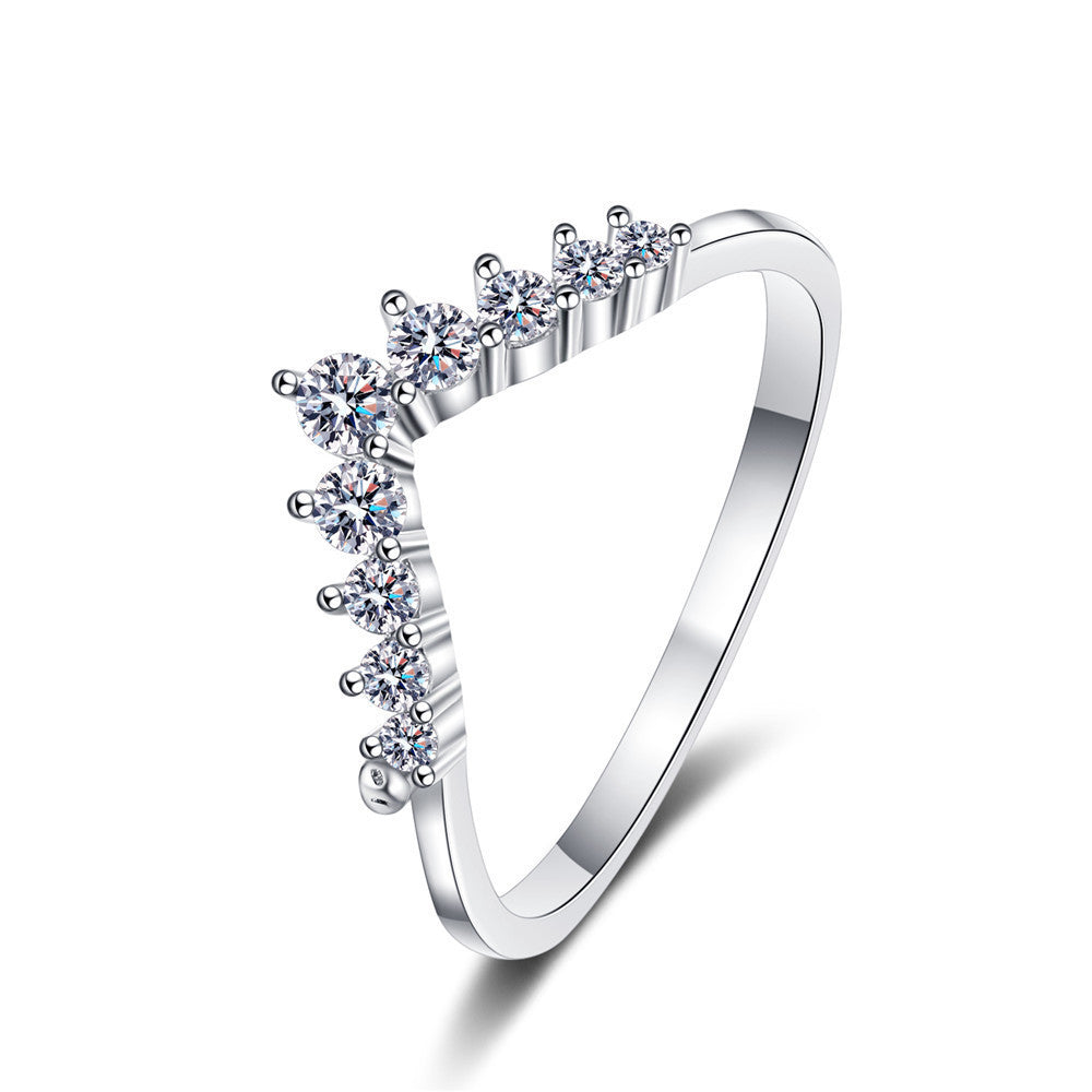 Sweet Crown Design Sterling Silver Band