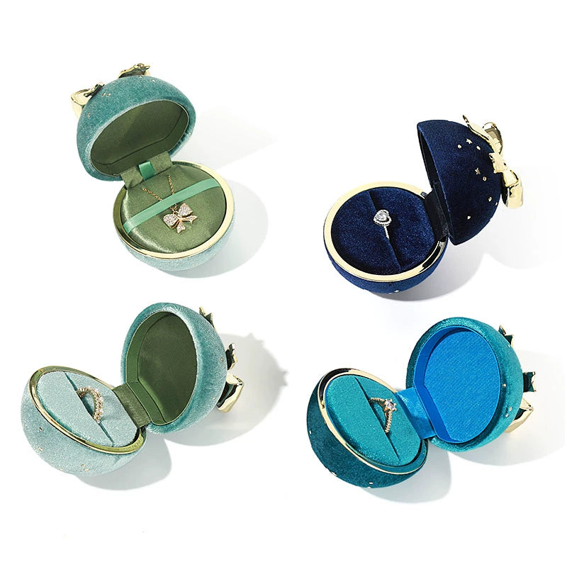 Romantic Spherical Bow-knot Jewelry Box for Ring and Necklace