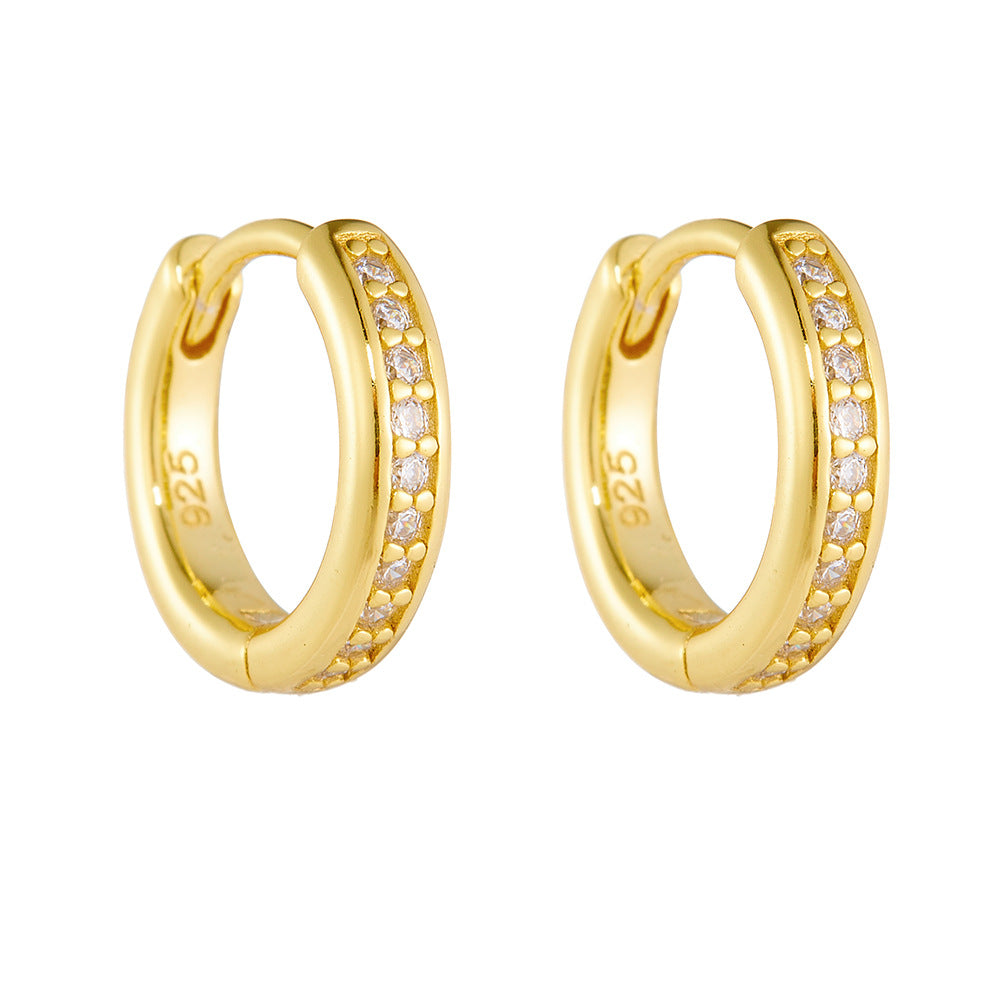 Classic Paved Sterling Silver Drop Earrings