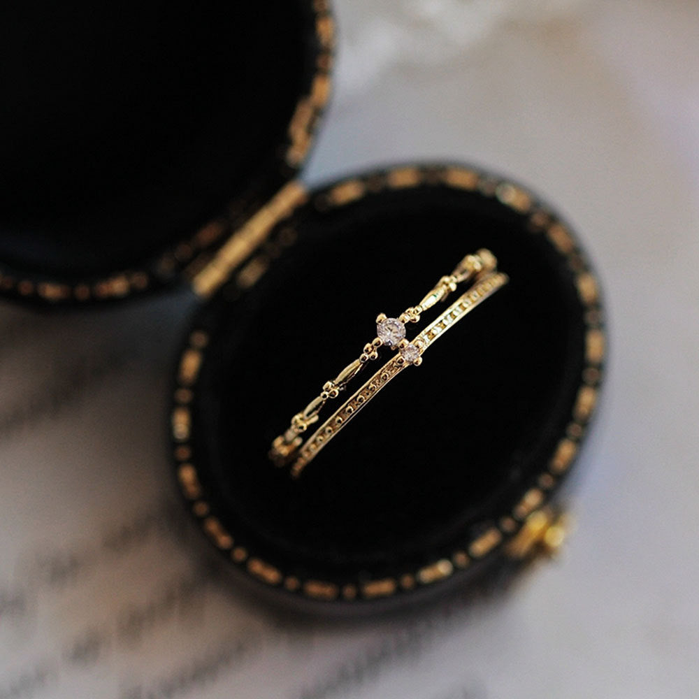 Double-layer Design 14K Gold Plated Band
