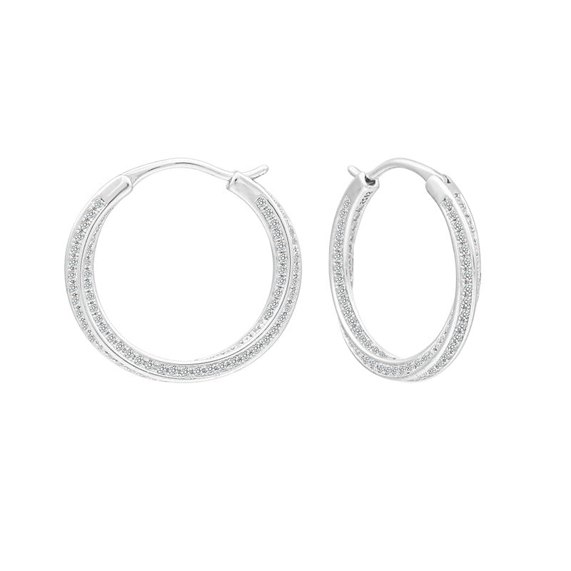 Twist Sterling Silver Hoop Earrings