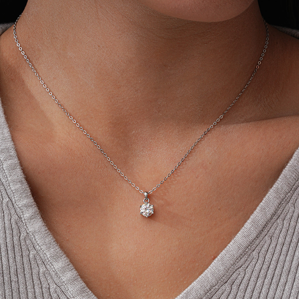 Timeless Deesign 6 Prong Moissanite Necklace