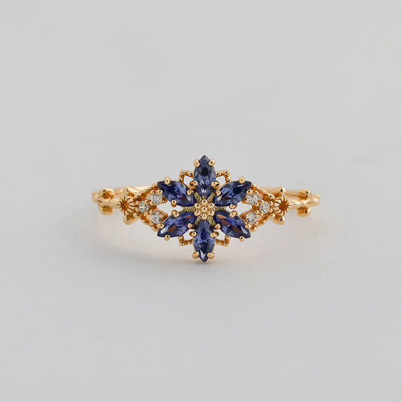 Flower Deaign 14K Gold Plated Ring