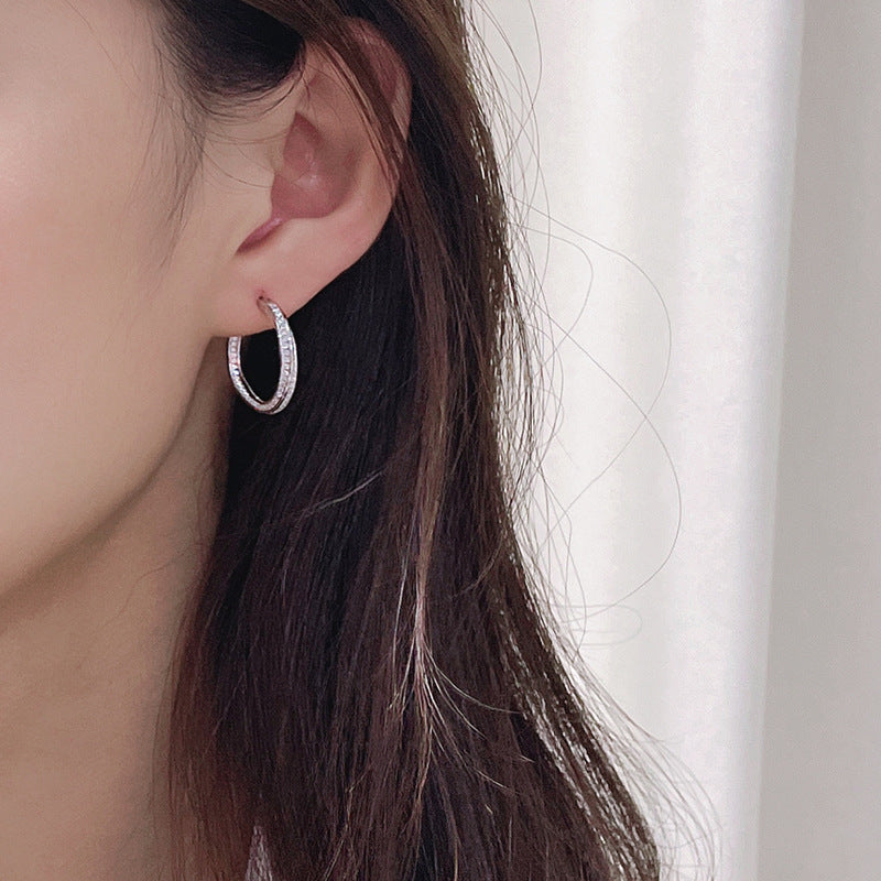 Twist Sterling Silver Hoop Earrings