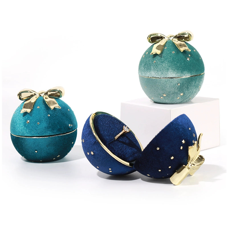 Romantic Spherical Bow-knot Jewelry Box for Ring and Necklace