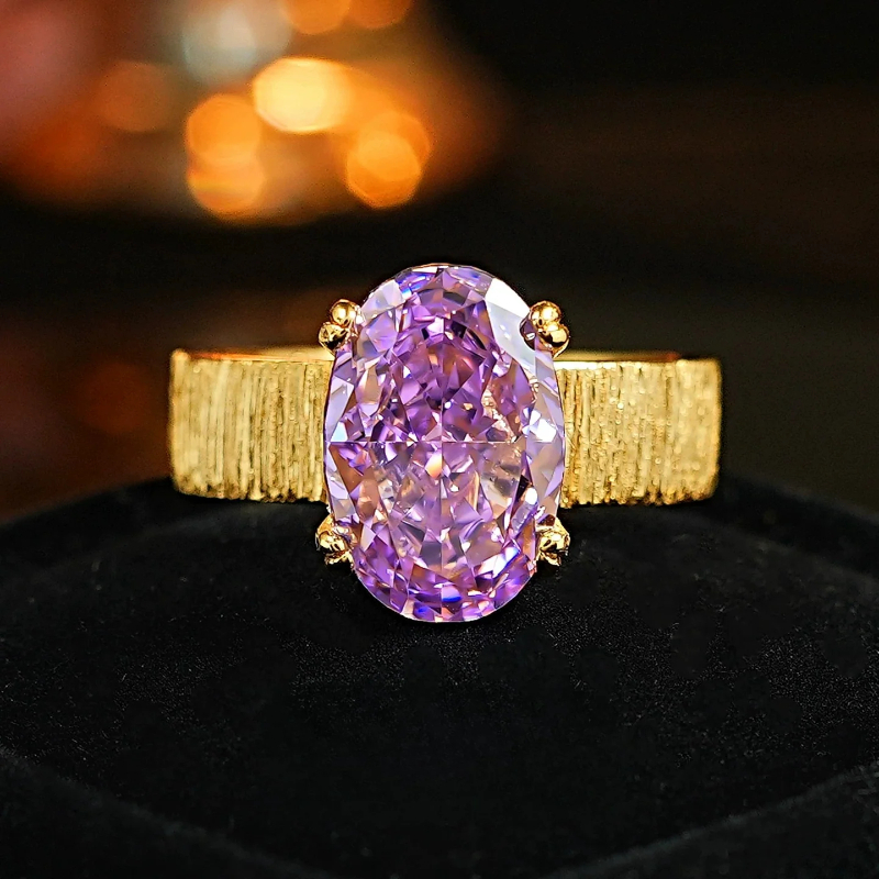 Wide Band Oval Elegant Vintage-Inspired Engagement Ring