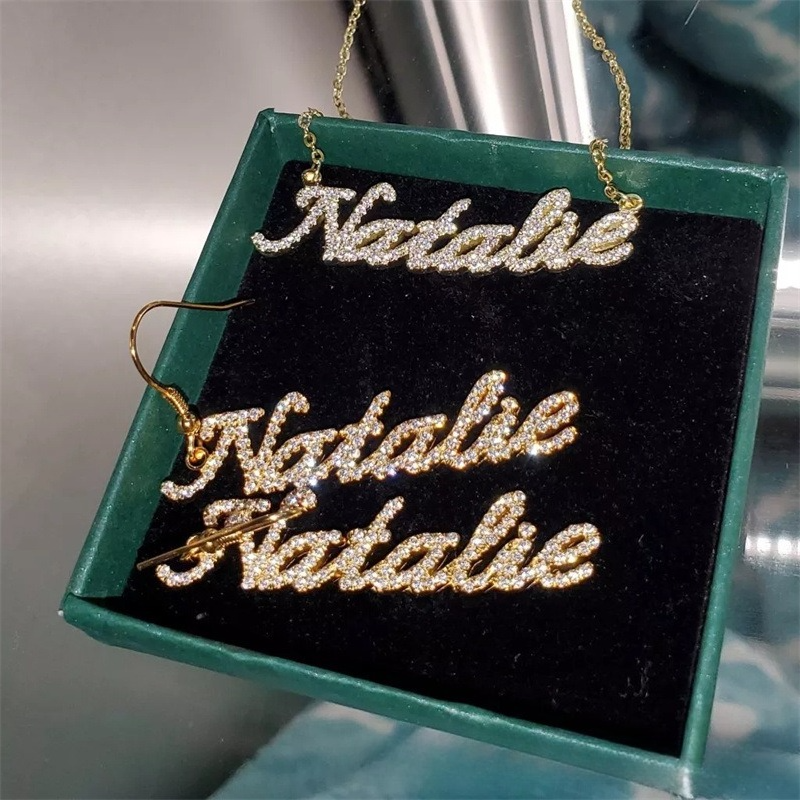 Personalized Full Pave Name Necklace in 925 Sterling Silver