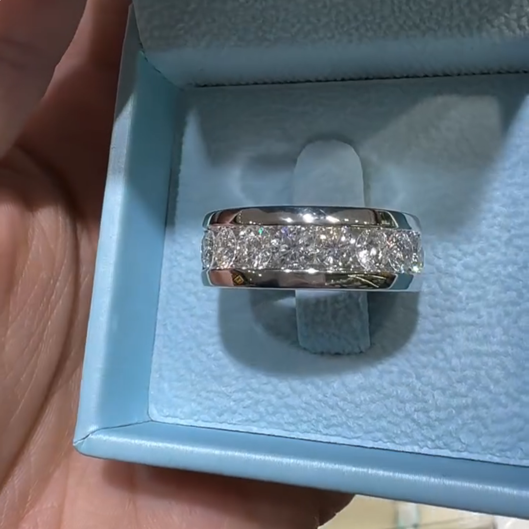 2ct Round Cut Zircon Sterling Silver Ring