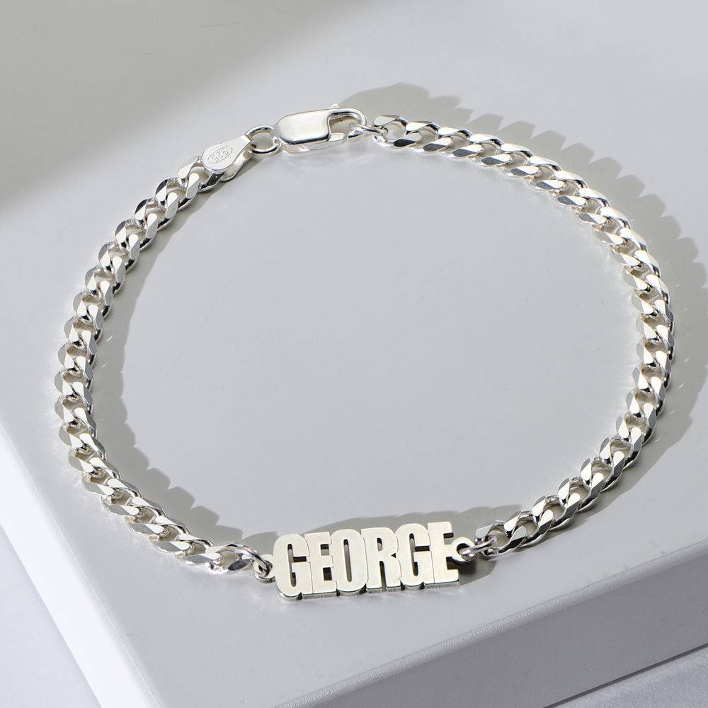 Custom Name Cuban Chain Bracelet for Men