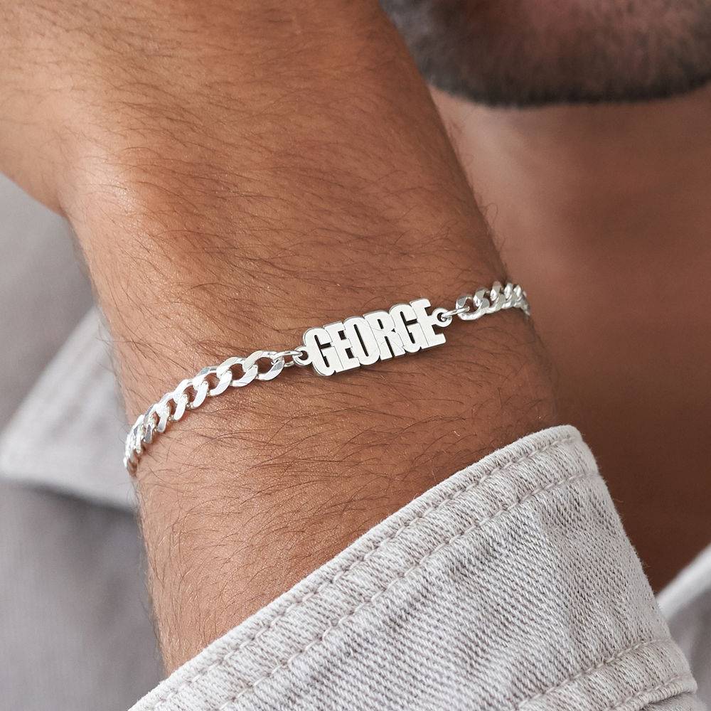 Custom Name Cuban Chain Bracelet for Men