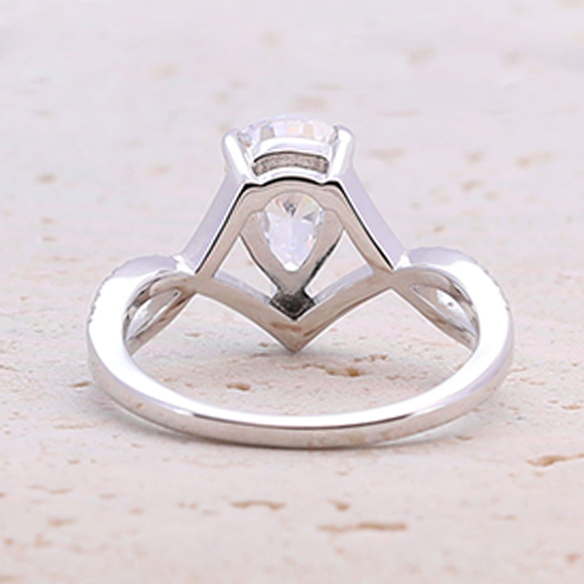 Pear Cut Twisted band Engagement Ring (Multi Color Available)