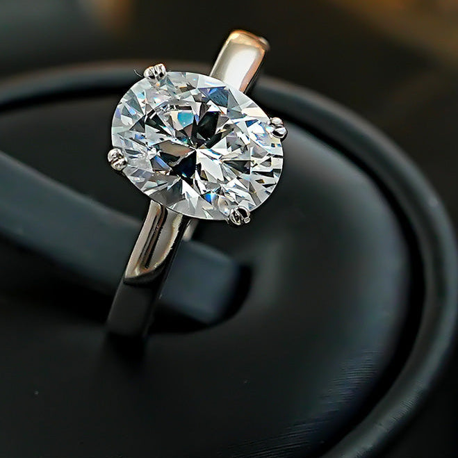 Thin Band Design Oval Cut Engagement Ring Engagement Ring