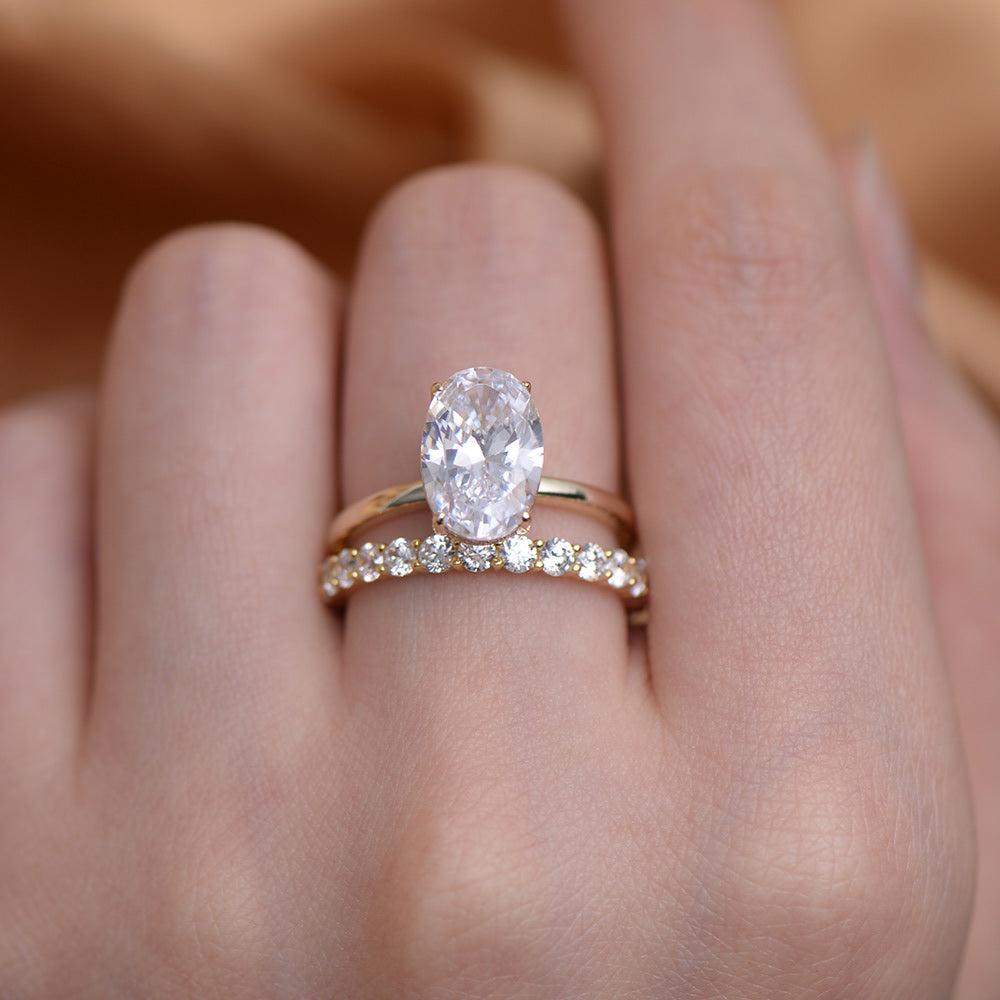 Oval Cut Lab Created Diamond Wedding Set Rings On Sale Women