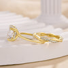 2pcs Cushion Cut Twisted Bridal Ring Set In Sterling Silver