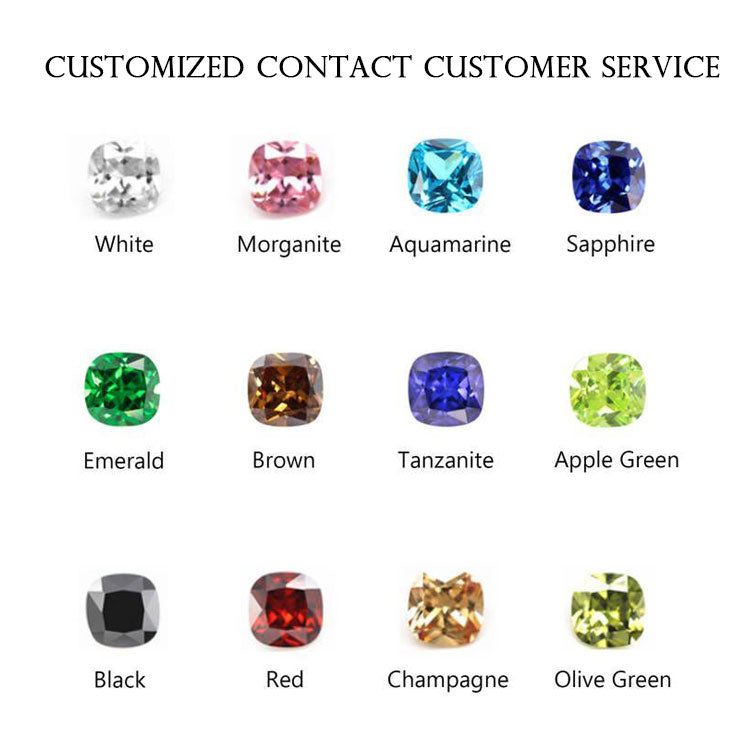 4 Pcs Vintage Colored Cushion Cut Halo Bridal Set Rings In Sterling Silver