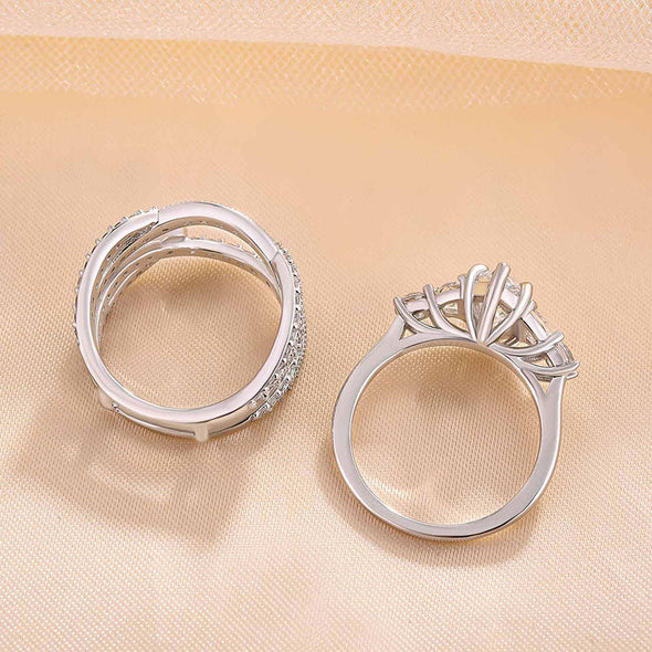 Gorgeous Marquise Cut Insert Bridal Set For Women In Sterling Silver