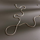 Classic Thin Tennis Necklace in 925 Sterling Silver