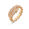 Pave Snake Design Adjustable Ring
