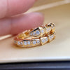 Pave Snake Design Adjustable Ring