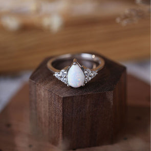 Oval Shape Opal Sterling Silver Ring