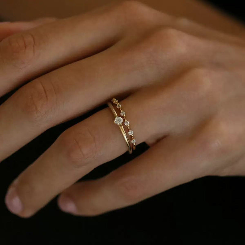 Simple Design Stackable Engagement Band in Sterling Silver for Women