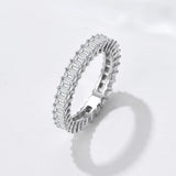 Handmade Cushion Cut Eternity Wedding Band