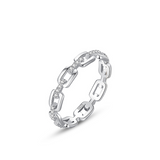 Chain Link Wedding Band in Sterling Silver
