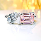 Exquisite Two Stone Sterling Silver Ring