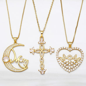Vintage 'Mother's Day' Golden Tone Pendant Necklace