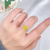 Radiant Cut engagement Ring with Twisted Band