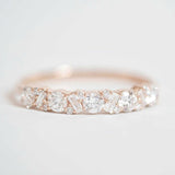 Elegant Half Eternity Sterling Silver Band