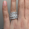 3PCS Stunning Wedding Band Set In Sterling Silver
