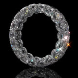 4ct Princess Cut Sterling Silver Handmade Wedding Band Ring
