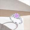 2.0CT Round Cut Three Stone Sterling Silver Engagement Ring(Multi Color available)