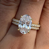 Classic 5.0 Carat Oval Cut Wedding Bridal Set in Sterling Silver
