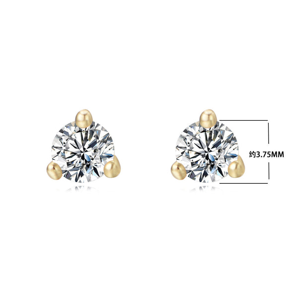 3 Prog Stud Earrings in Sterling Silver