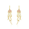 Cute Jellyfish Drop Earrings in Sterling Silver