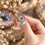 Natural Raw Agate Wealth Attraction Ring