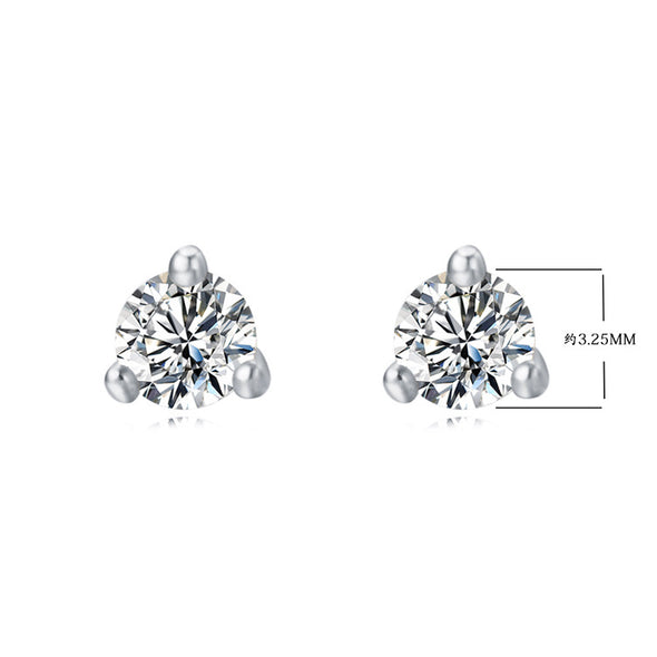 3 Prog Stud Earrings in Sterling Silver